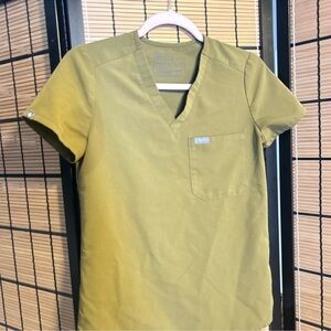 Figs Catalina Scrub Top XXS (Moss Green)